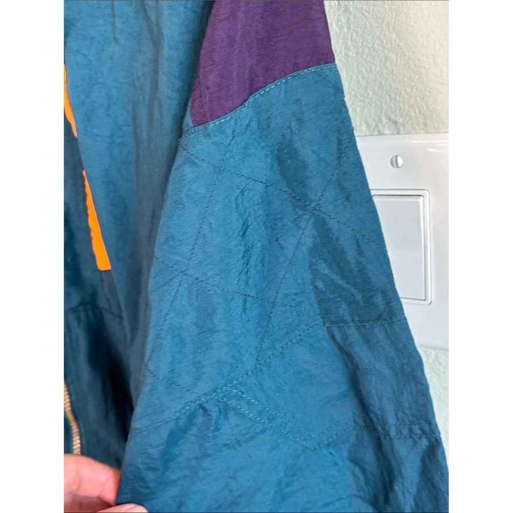 Puma Tracksuit Teal Purple Orange Unisex Large Vintage 90s Colorblock 2pc Set‎
